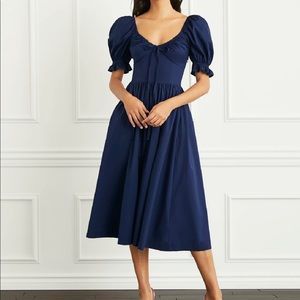 Hill House Home Ophelia Dress NWT Navy Poplin